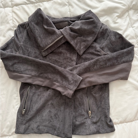 Blank NYC Jackets & Blazers - Blank NYC Asymmetrical faux suede Charcoal  Jacket